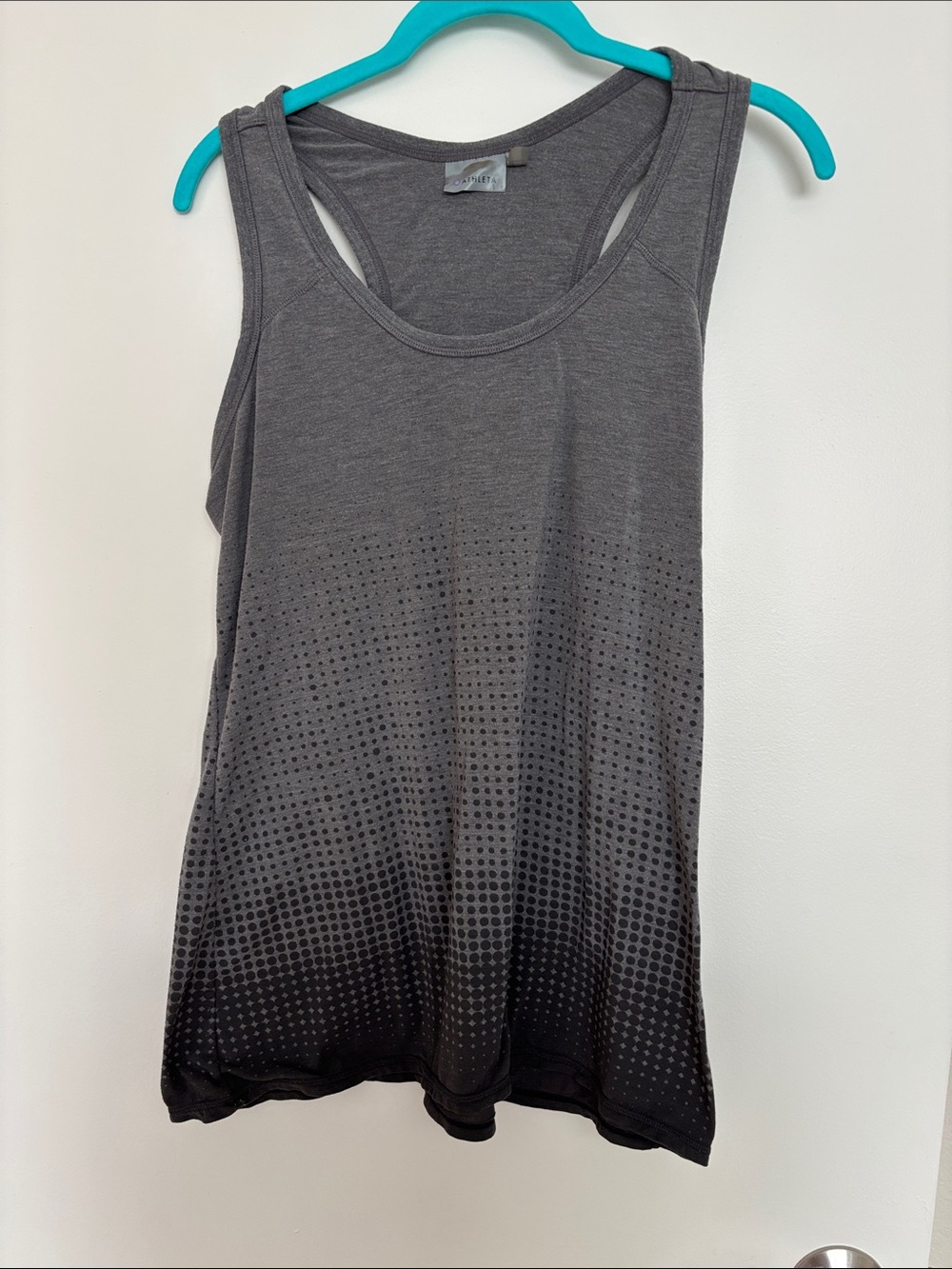 Athleta Gray Ombre Dot Racerback Tank